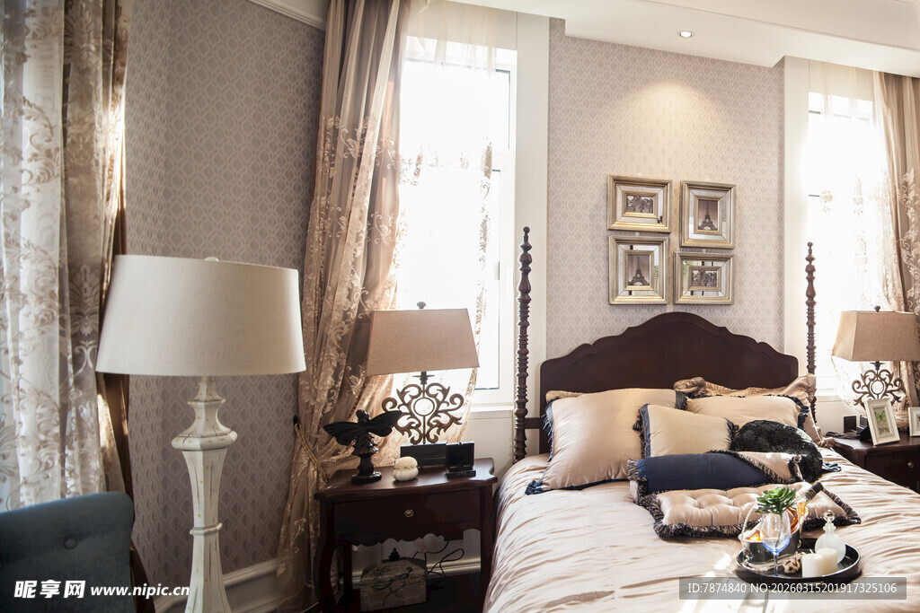 优雅欧式风格卧室一角