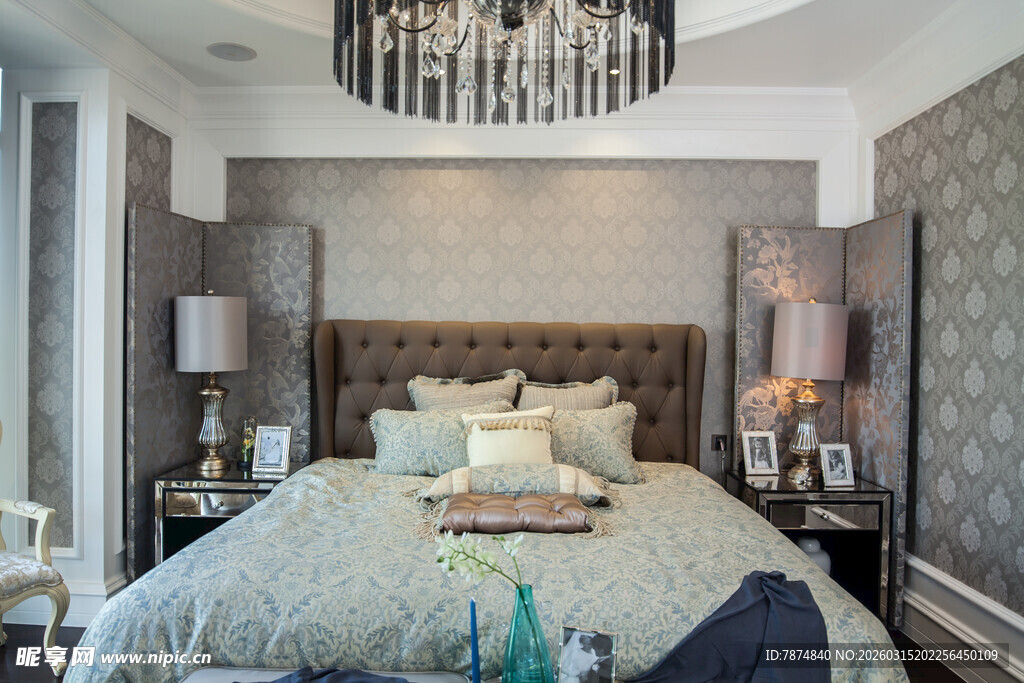 现代简约风卧室温馨场景