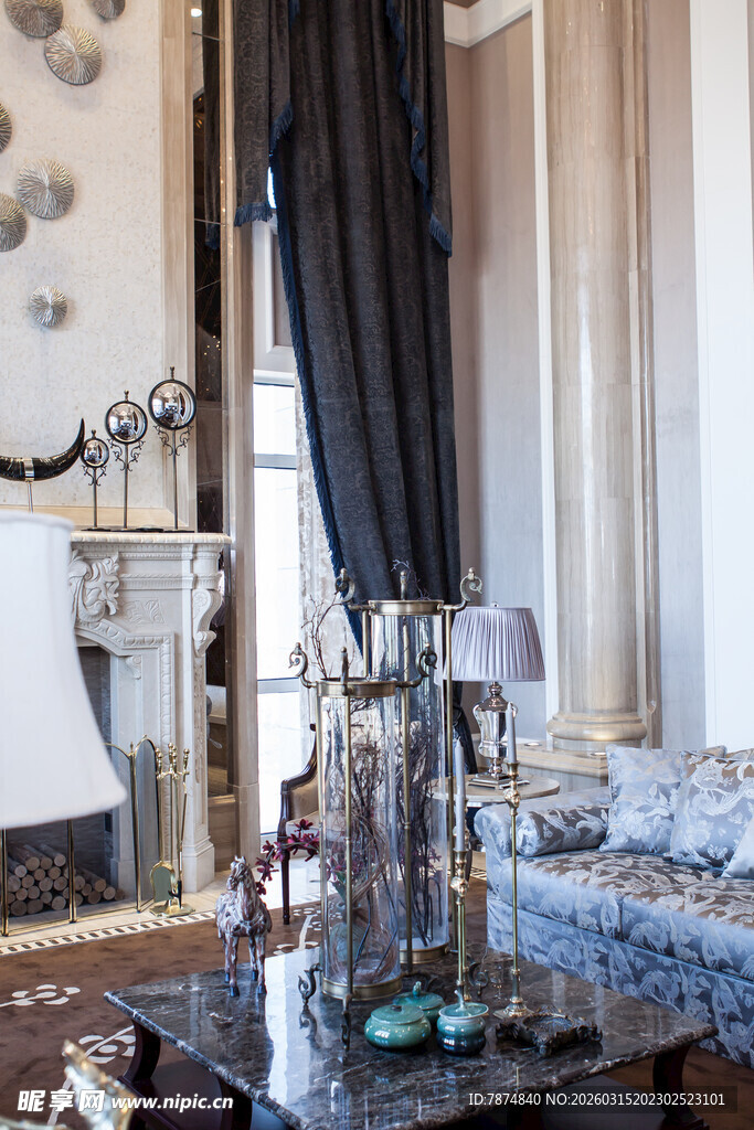 奢华客厅室内精美装饰场景