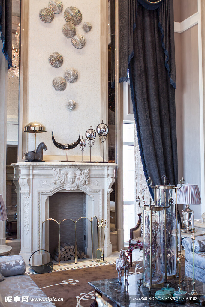 奢华欧式客厅室内装饰场景