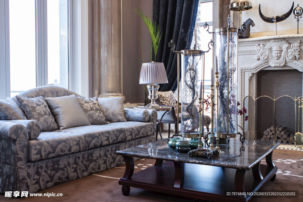 奢华欧式客厅室内装饰