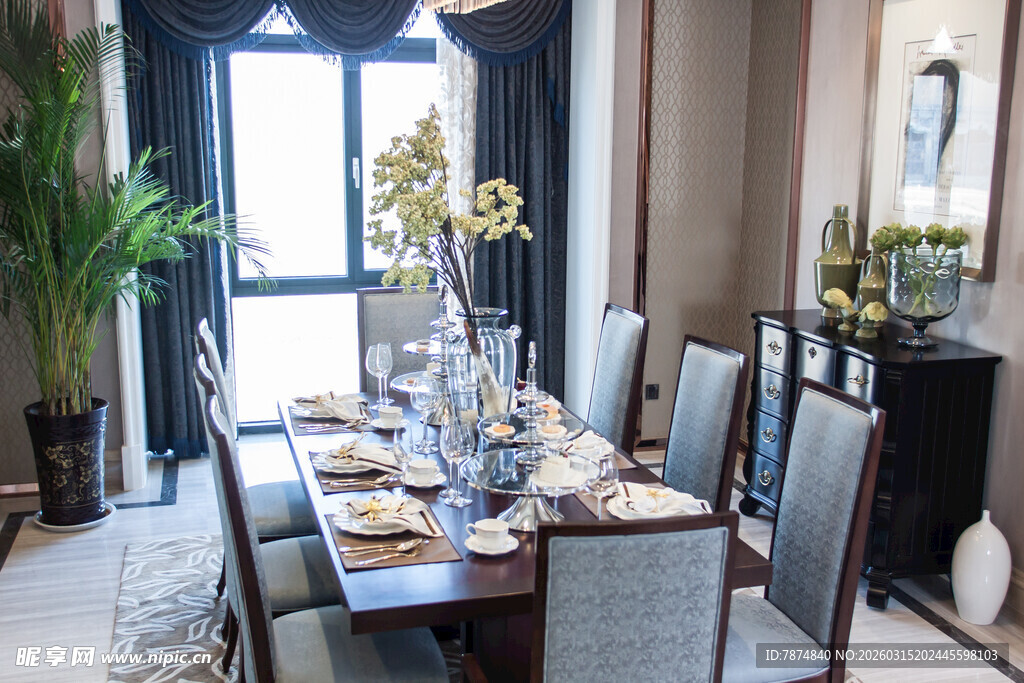 现代雅致餐厅室内布置