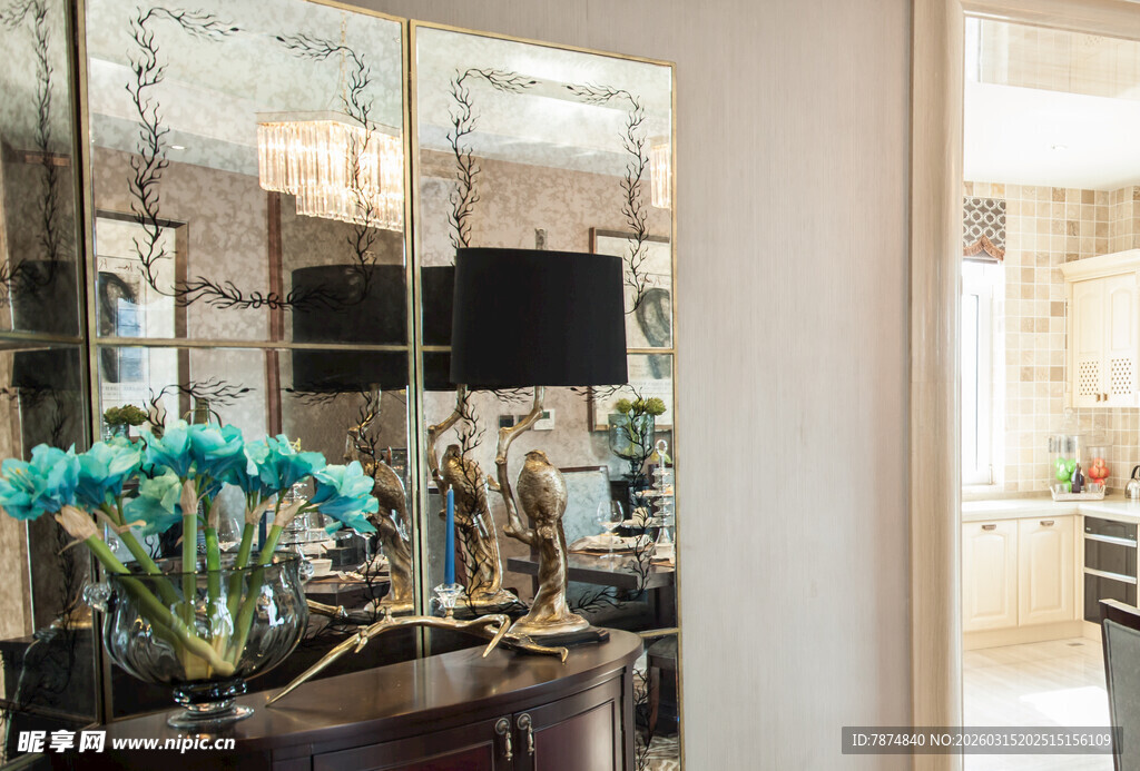 优雅精致的室内装饰一角