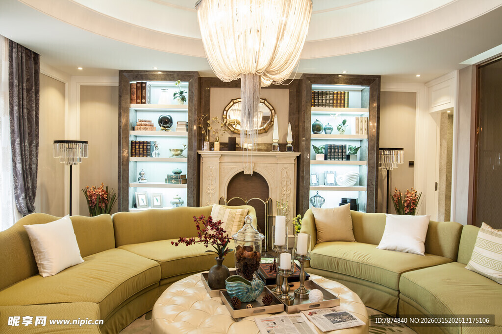 现代奢华客厅室内装饰