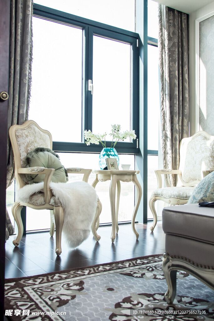 优雅现代风客厅室内景致