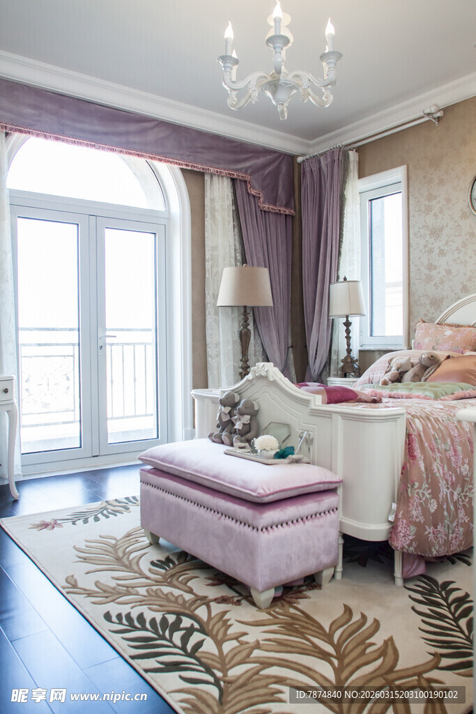 奢华浪漫卧室室内设计