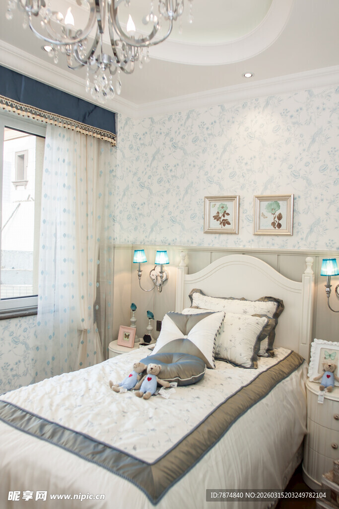 温馨现代风儿童卧室一角