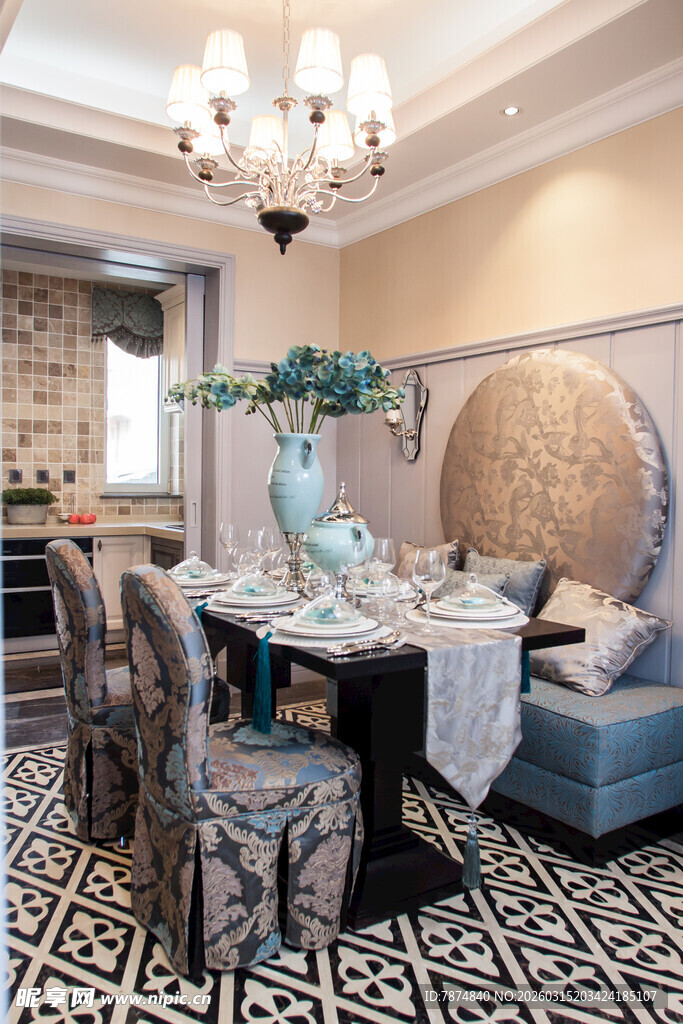 优雅餐厅室内装饰场景