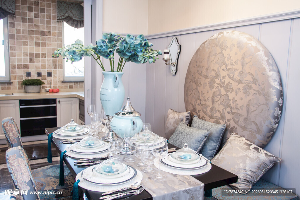 优雅餐厅室内布置设计