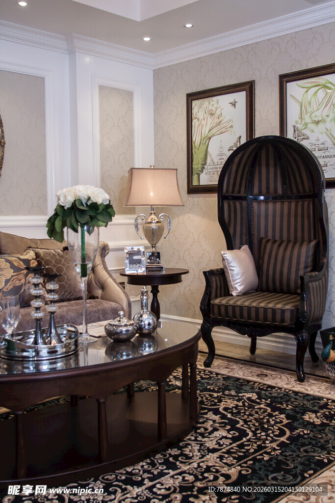 优雅客厅家居布置展示