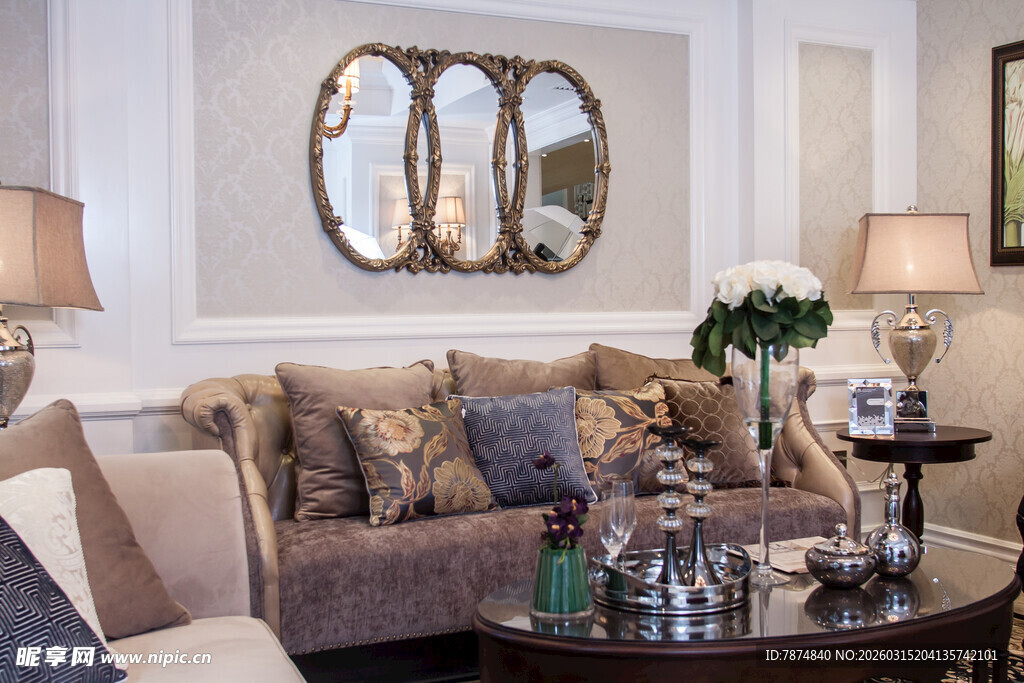 现代温馨客厅家居布置