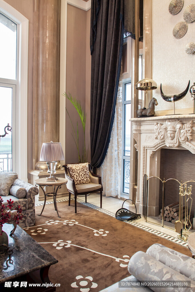 奢华欧式客厅室内场景
