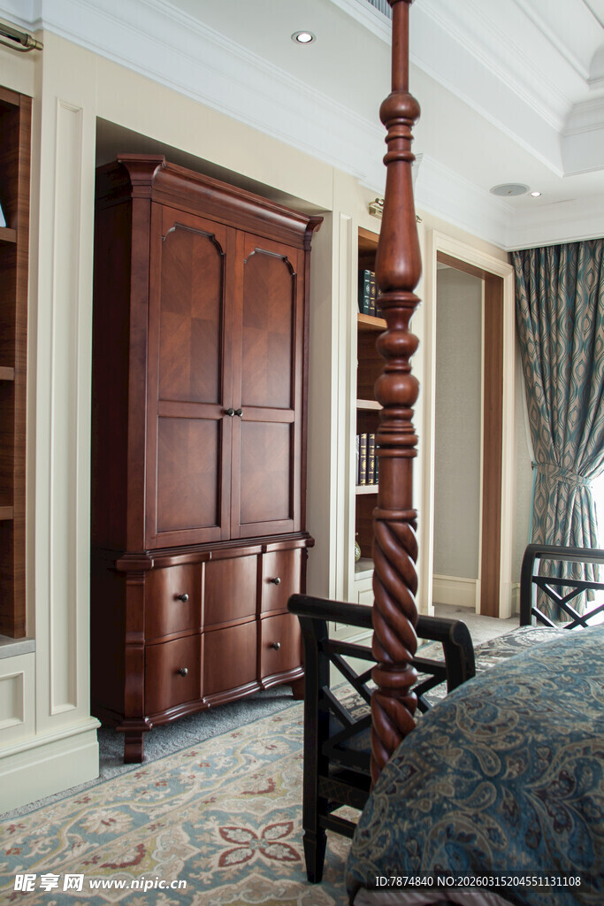 古典卧室实木家具场景