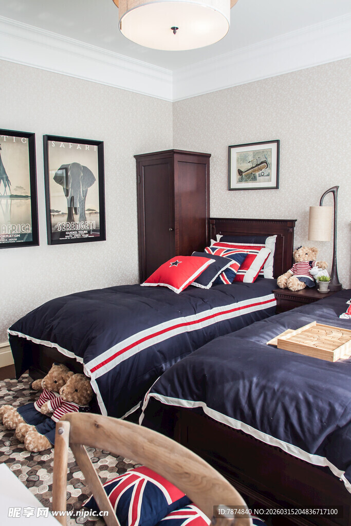 英式风格卧室布置展示