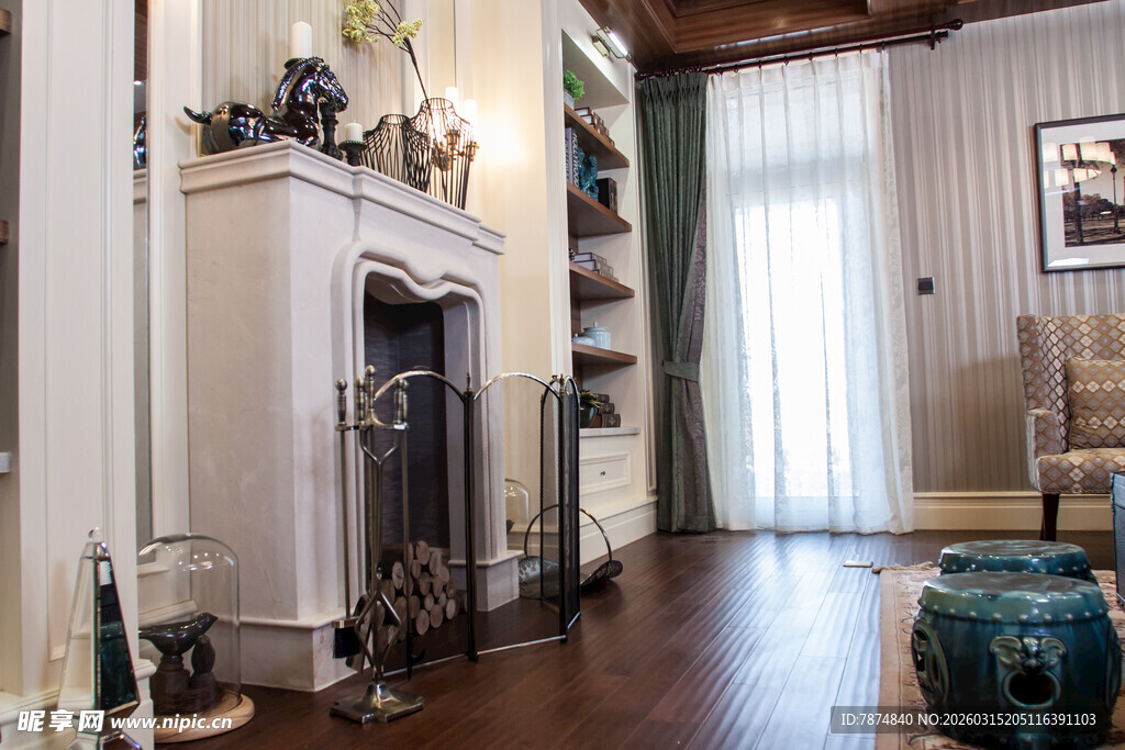 优雅欧式客厅室内一角