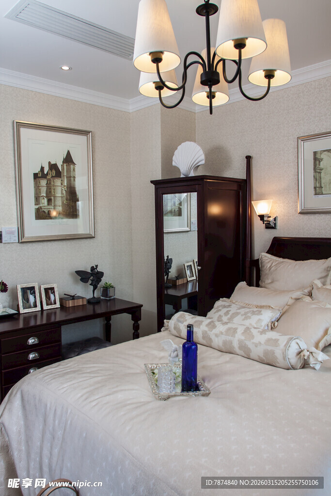 优雅温馨的卧室室内场景