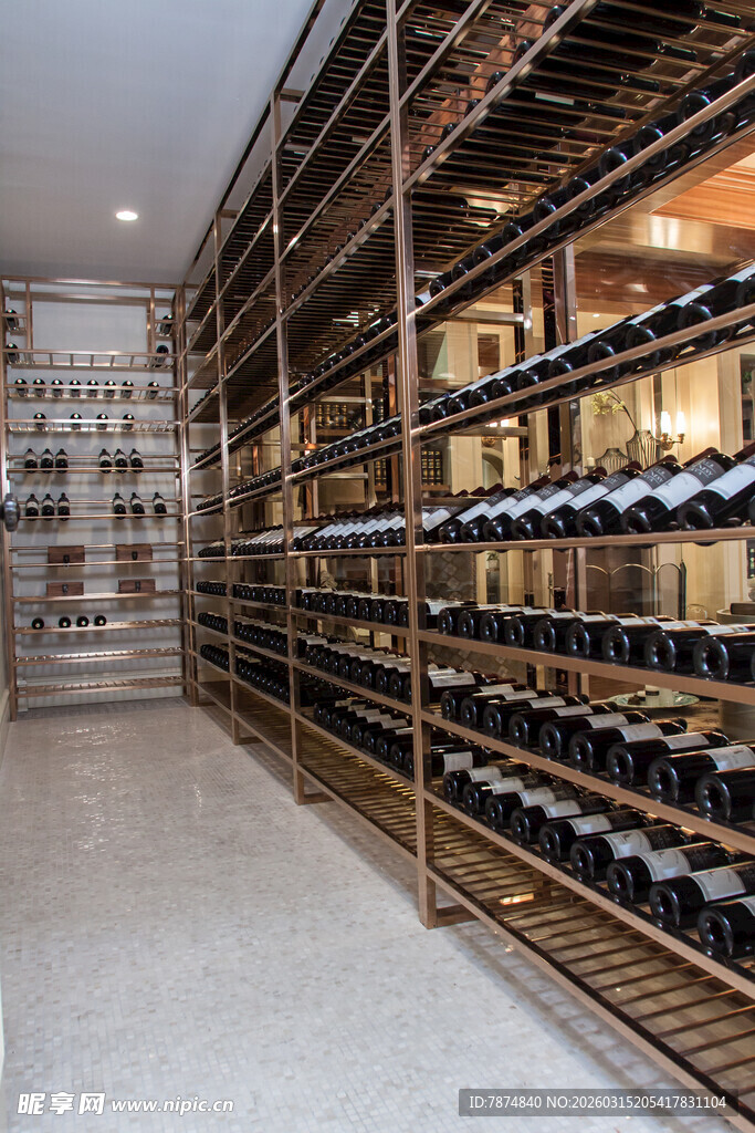 大型酒窖 海量藏酒陈列