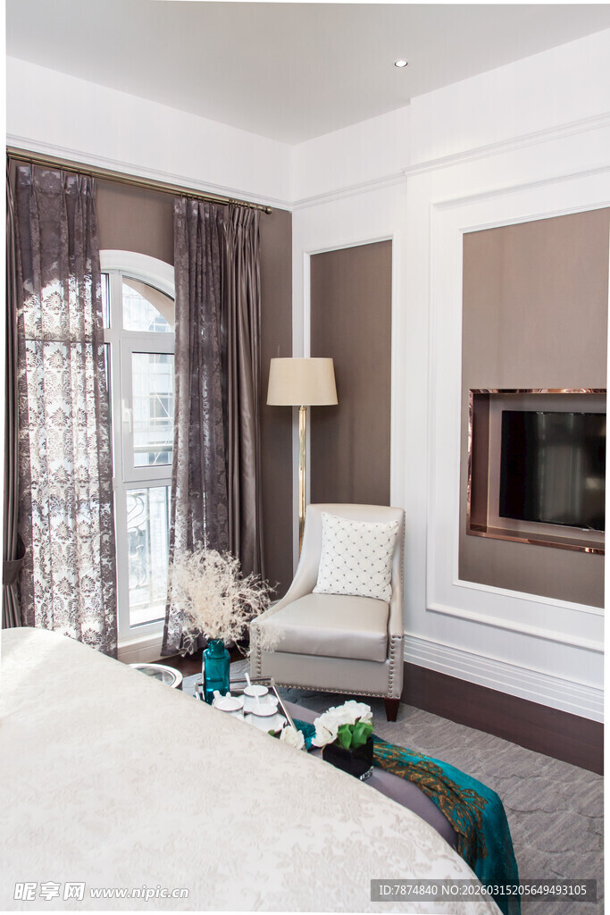 现代简约风卧室温馨场景