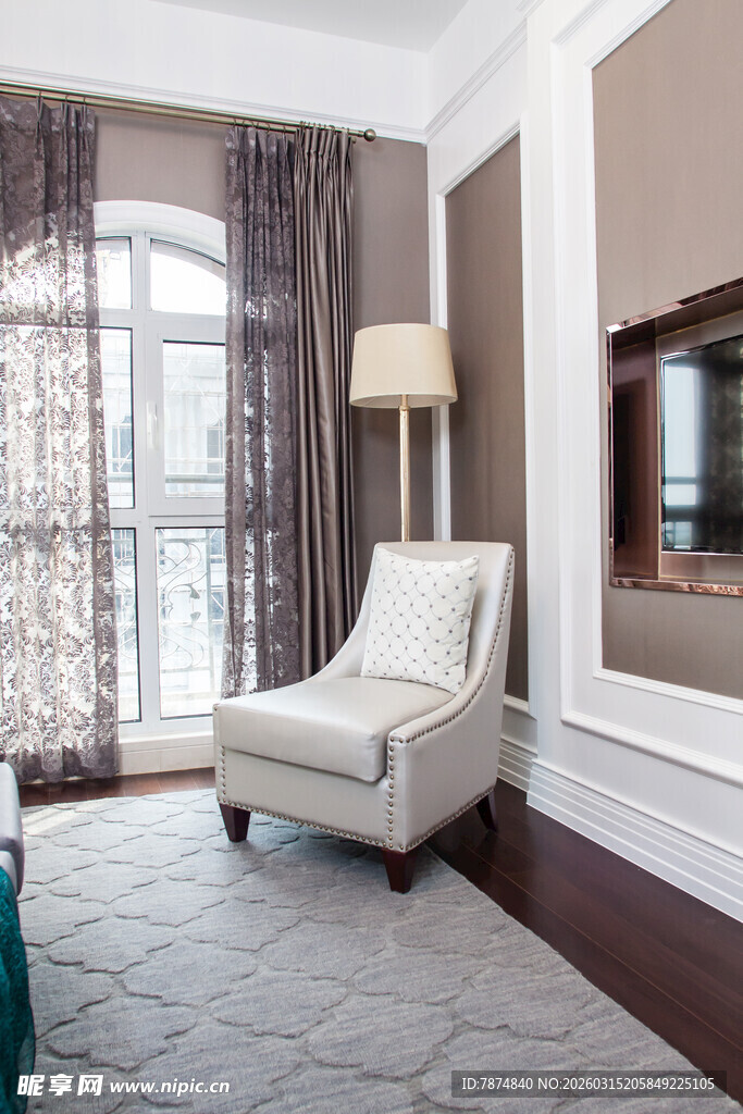 现代简约风客厅休闲角落