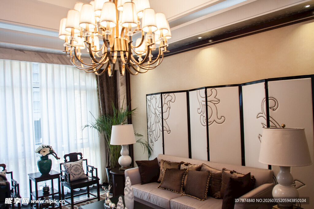 奢华典雅客厅室内装饰图