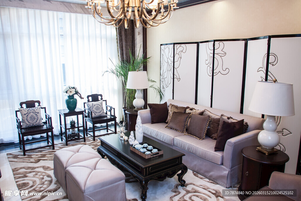 现代优雅客厅家居展示