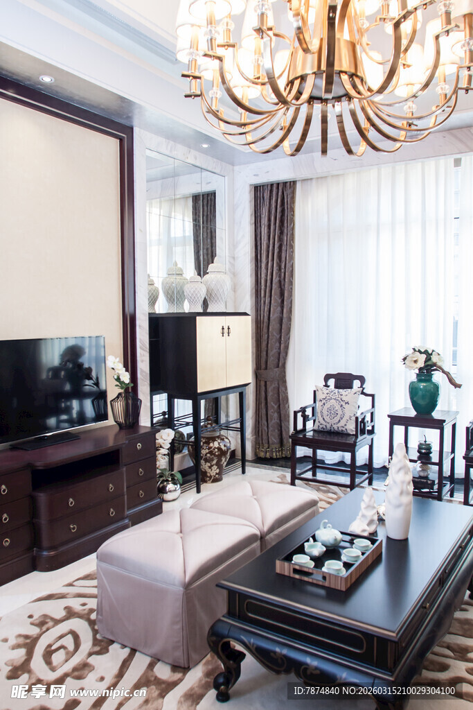 豪华客厅室内精致装饰