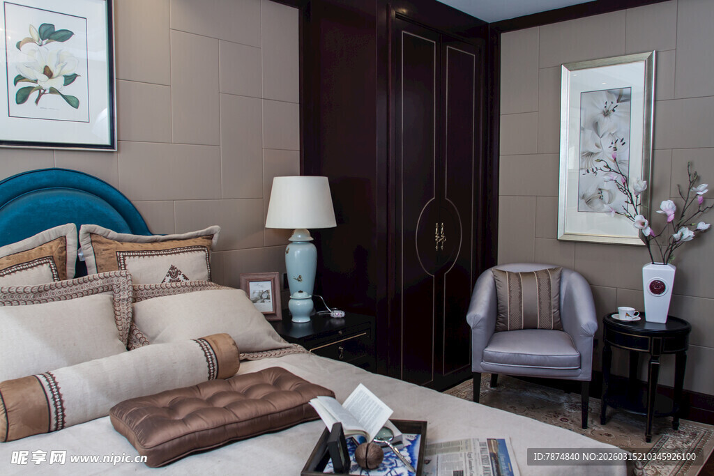 优雅卧室家居布置展示