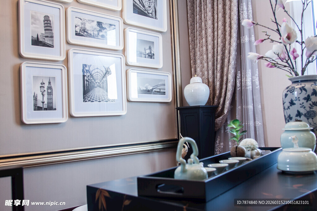 中式雅致客厅装饰一角