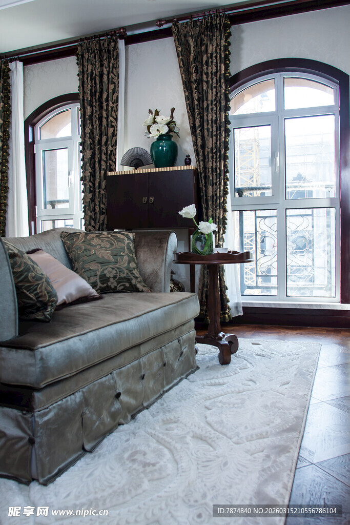 豪华欧式风格客厅室内场景