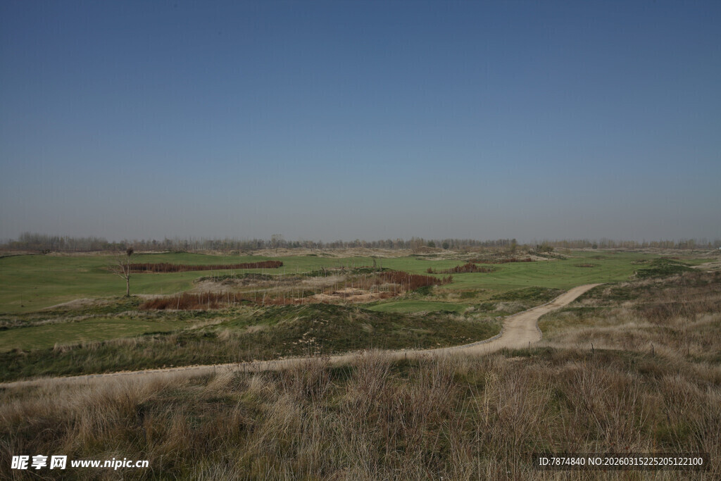 田野间蜿蜒小路景观