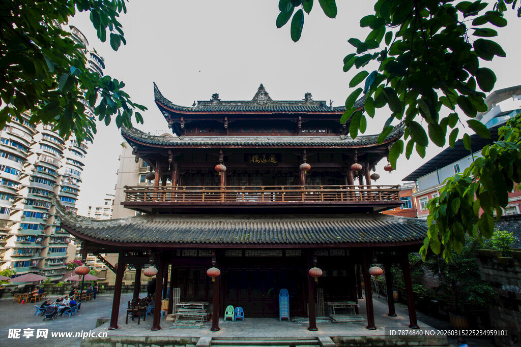 中式古建楼阁 古韵悠然