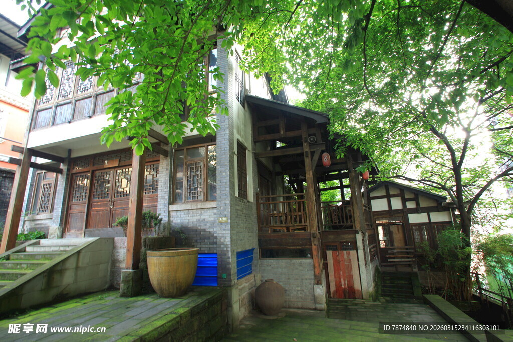 古雅中式庭院一角