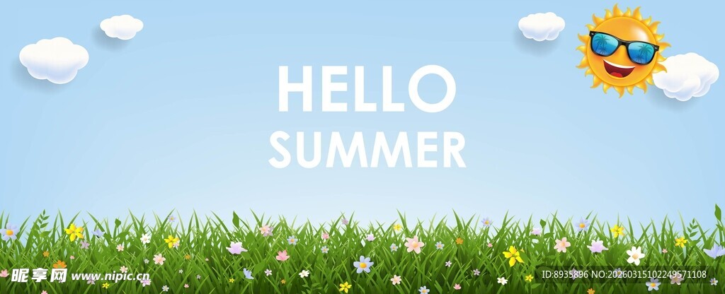 夏日卡通背景