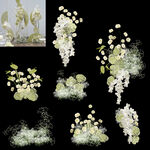 白绿色满天星花艺