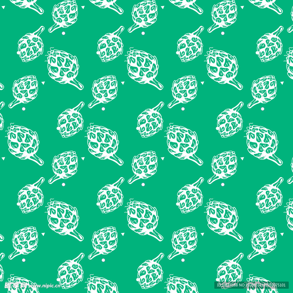  释迦果无缝背景 