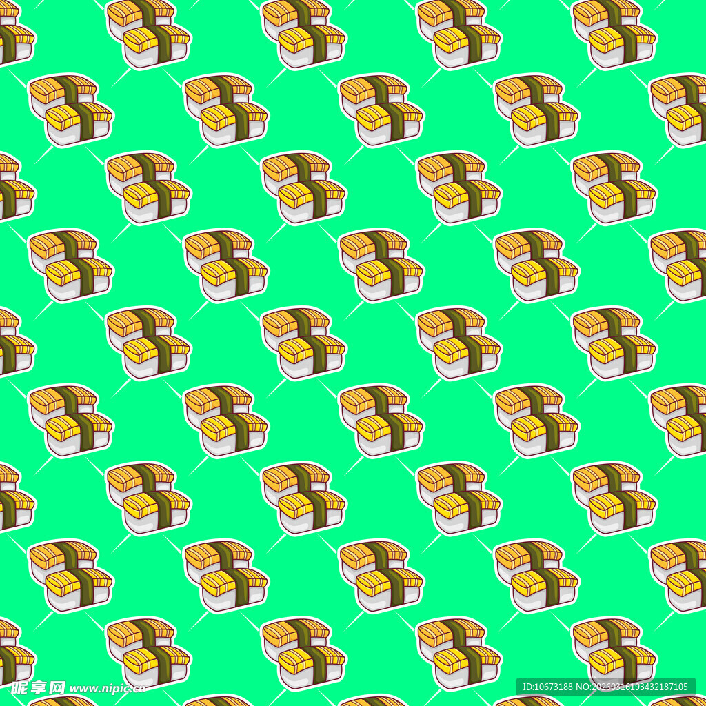  寿司无缝背景 
