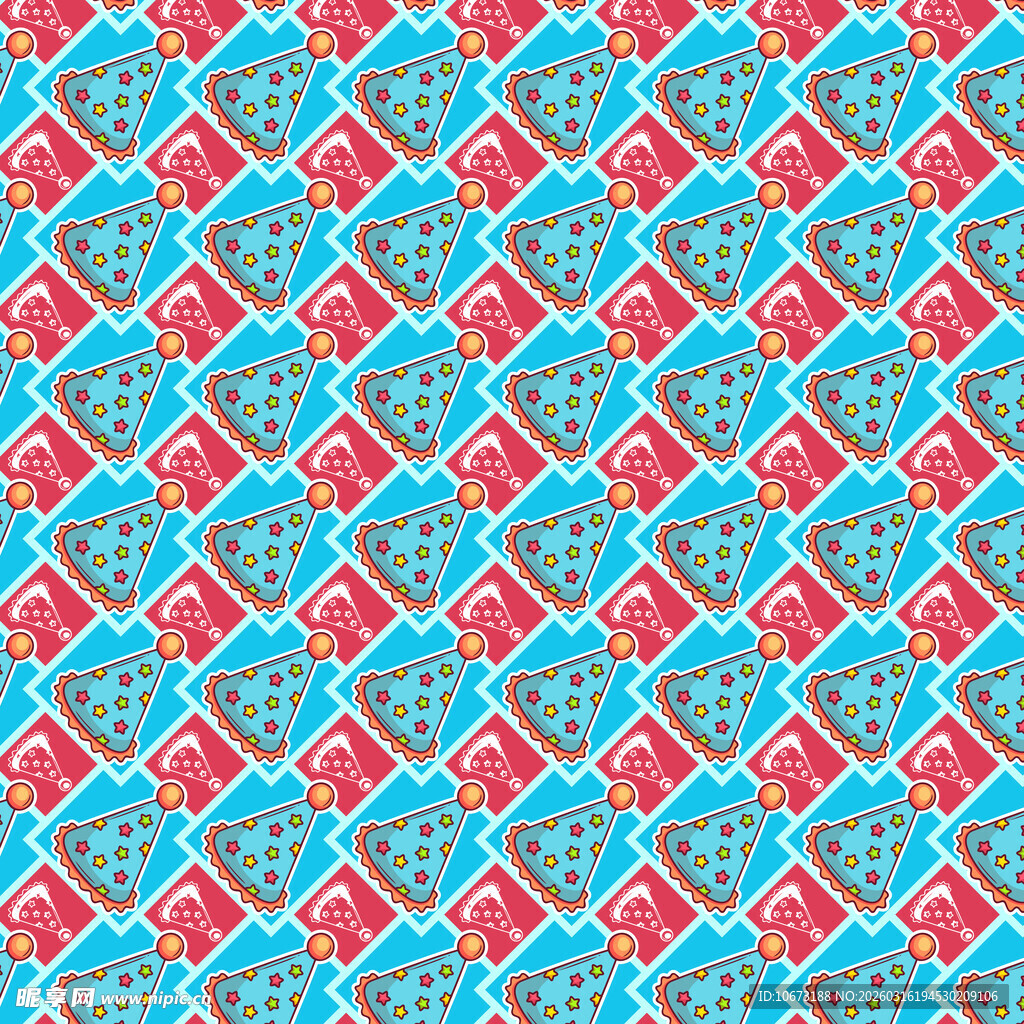  庆祝帽子无缝背景 