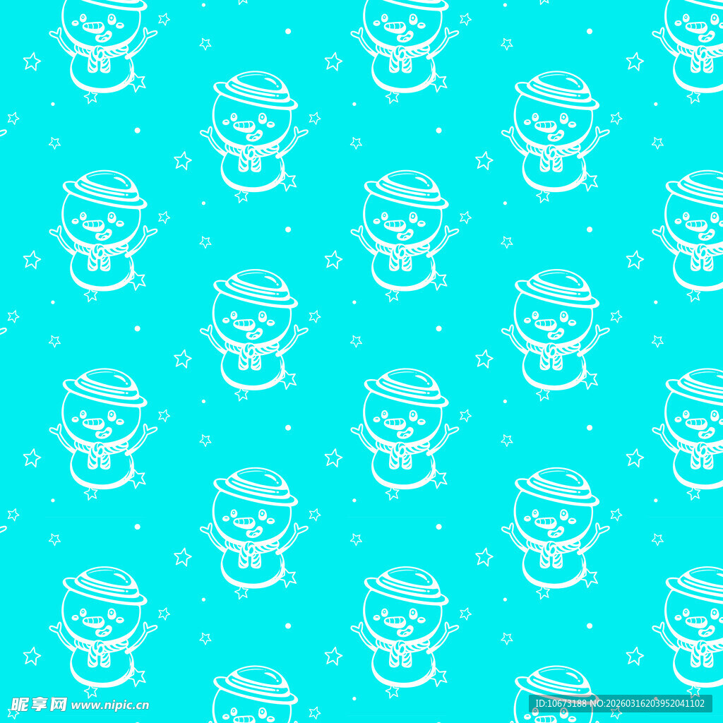 雪人无缝背景