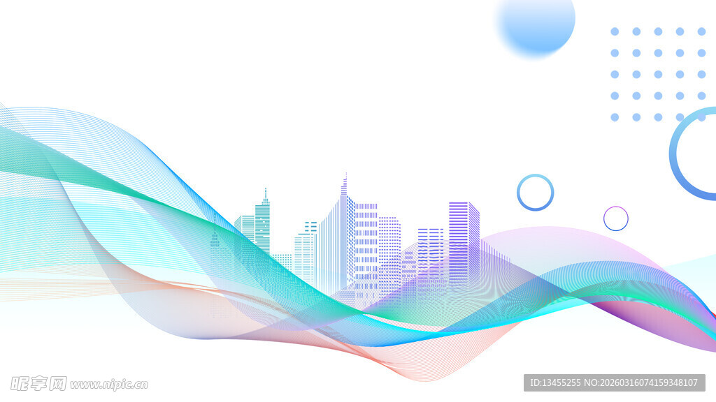 城市线条抽象动感背景图