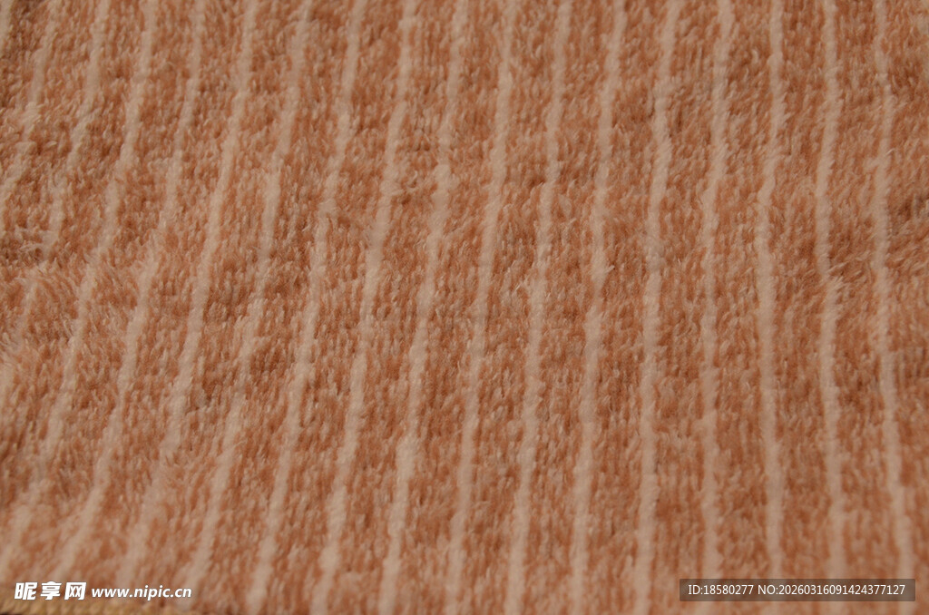 棕色条纹布料纹理特写