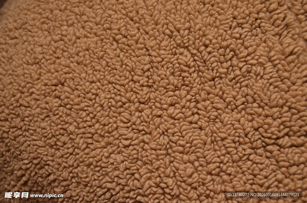 棕色毛绒面料纹理特写