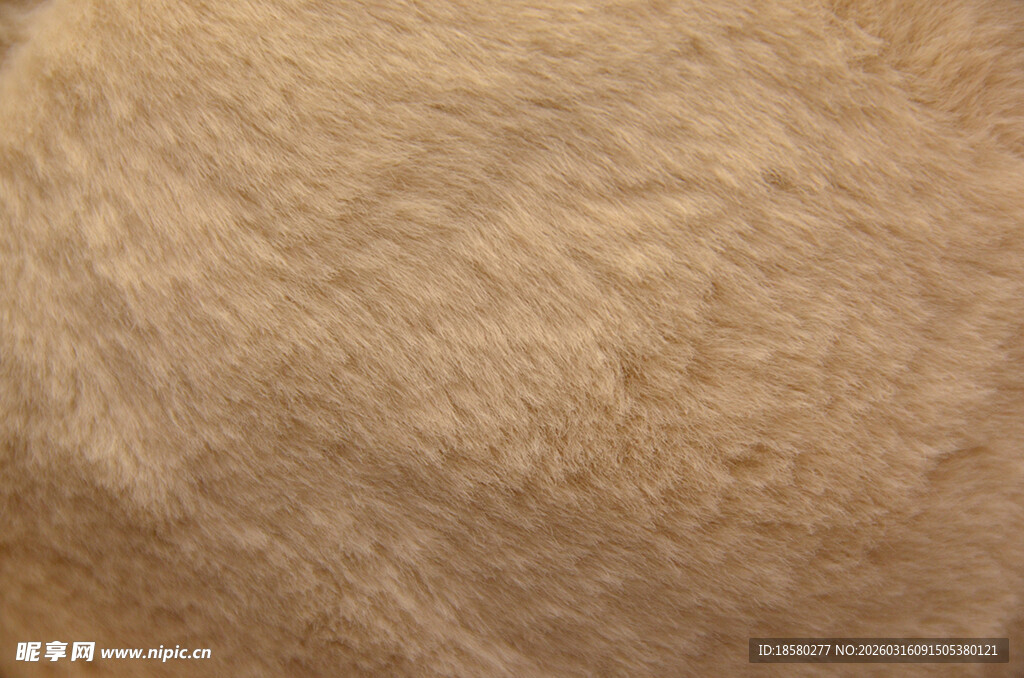 柔软米色毛绒面料纹理