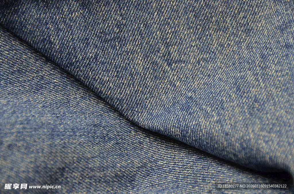 蓝色纹理布料细节展示