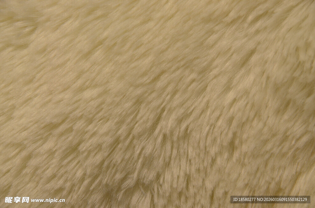 柔软米色毛绒材质特写