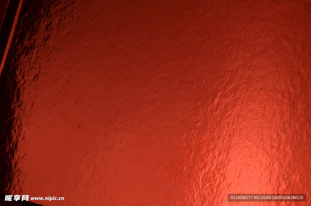 红色墙面纹理特写