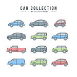 多样汽车集合图标