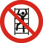禁止攀爬梯子标志