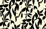 黑白竹叶图案纹理设计