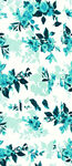 清新蓝绿花卉图案背景