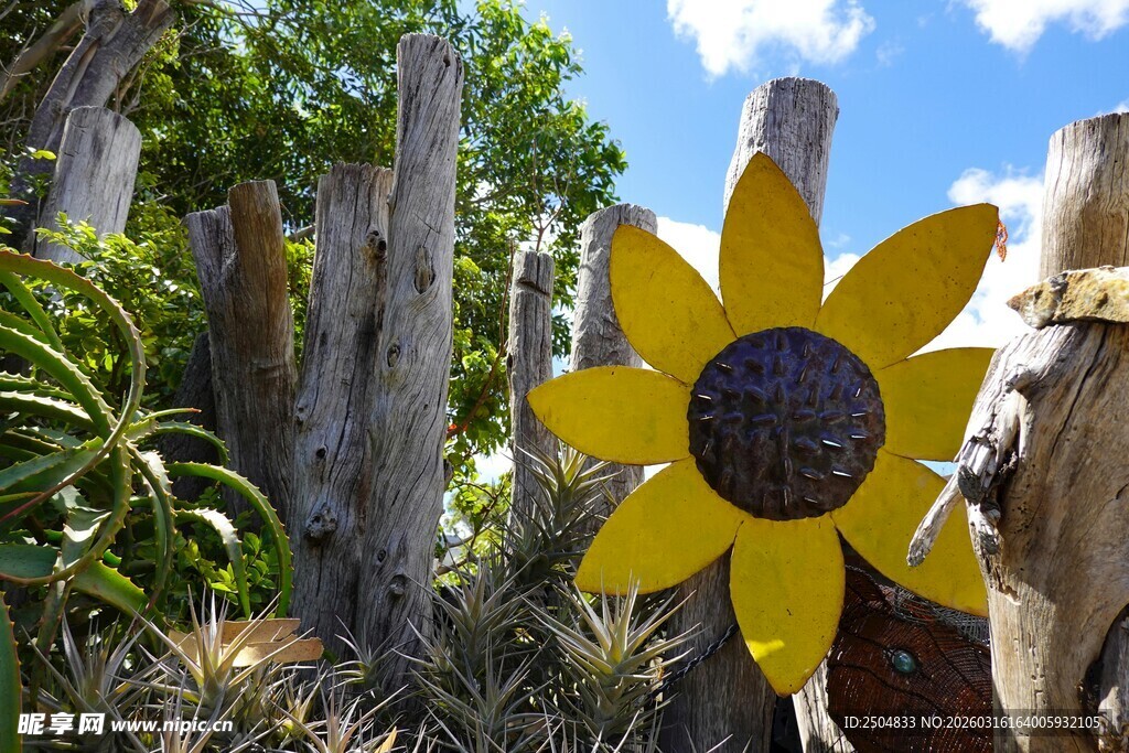 户外黄色向日葵装饰摆件